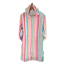 Load image into Gallery viewer, Luxe Hawaiian Stripe Hooded Towel