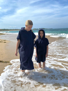 Microfibre Navy Poncho