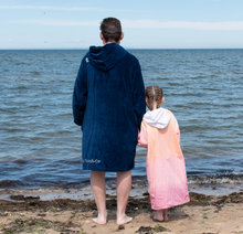 Load image into Gallery viewer, Luxe Deep Ocean Navy Hooded Towel